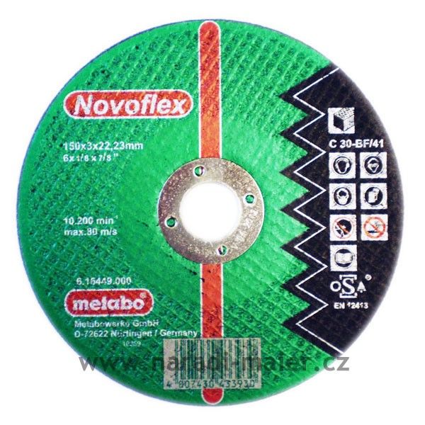 Řezný kotouč 150x2,5x22,2 Novoflex kámen METABO