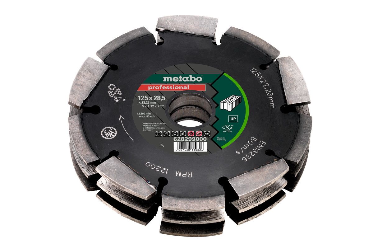 Metabo diamantový frézovací kotouč 3 628299000 125x28,5x22,23mm Professional univerzální