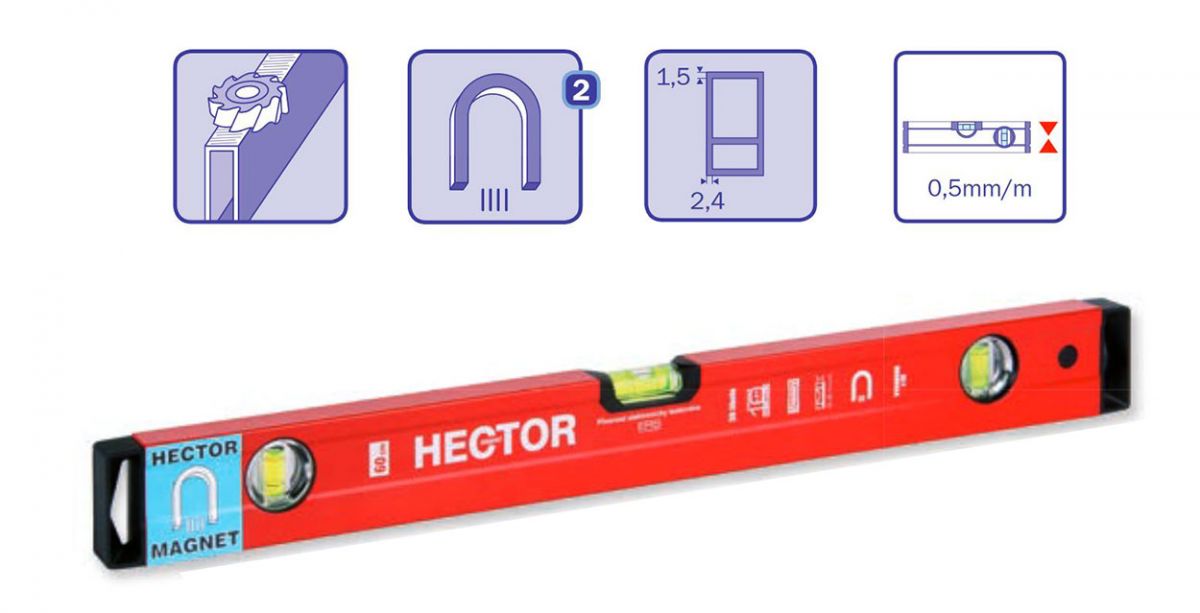 BON TOOLS Vodováha magnetická HECTOR délka 60cm PROFI