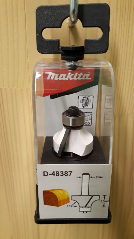 Makita D-48387 Zaoblovací fréza s ložiskem R 6,35mm x 13,5mm