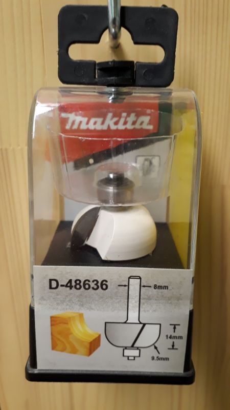 Makita D-48636 Žlábkovací fréza s ložiskem R 9,5mm