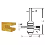 Makita kotoučová fréza 2,5mm s ložiskem stopka 8