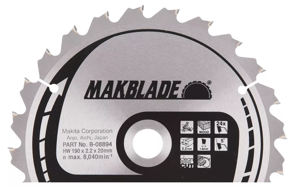 Makita B-08894 Makblade 190x2,2x30 24Z