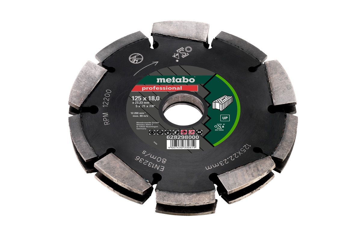 Metabo diamantový frézovací kotouč 2 628298000 125x18x22,23mm Professional univerzální