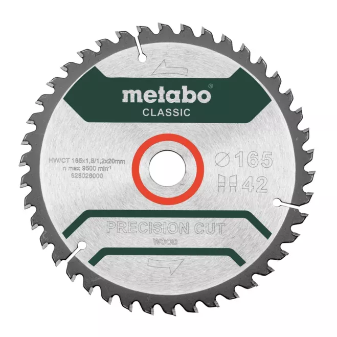 Metabo pilový kotouč „precision cut wood - classic“, 165x20 Z42 WZ 5° (628026000)