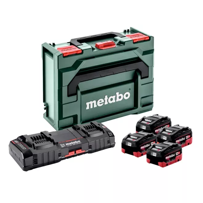 Metabo základní sada 4x LiHD 10Ah + ASC 145 DUO + metaBOX (685143000)